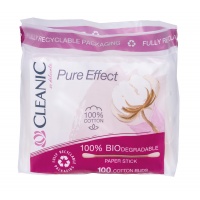 Patyczki higieniczne CLEANIC Pure Effect, 100 szt., Inne, Artykuły higieniczne i dozowniki