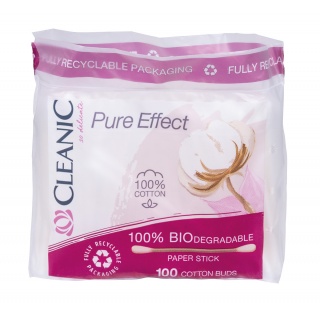 Patyczki higieniczne CLEANIC Pure Effect, 100 szt., Inne, Artykuły higieniczne i dozowniki