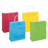 Gift bag DONAU HOME, paper, 25x30x10cm, year-round, uniform, mix colors