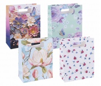 Torebka na prezenty DONAU HOME, laminowana, 26x32,5x10cm, całoroczna, z rączką, mix wzorów, Torby prezentowe, Koperty i akcesoria do wysyłek