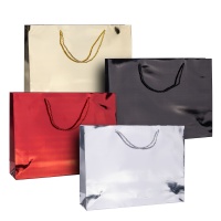 Gift bag DONAU HOME, laminated, 40x30x10cm, all year round, with handle, mix colors