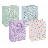 Torebka na prezenty DONAU HOME, laminowana, 18x23x10cm, całoroczna, sznurek, mix wzorów, Torby prezentowe, Koperty i akcesoria do wysyłek