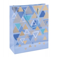 Gift bag DONAU HOME, laminated, 25x30x10cm, all year round, string, mix patterns