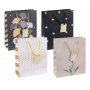 Torebka na prezenty DONAU HOME, laminowana, 25x30x10cm, całoroczna, sznurek, mix wzorów, Torby prezentowe, Koperty i akcesoria do wysyłek
