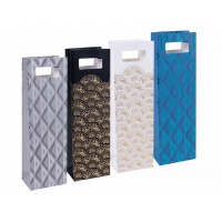Torebka na alkohol DONAU HOME, laminowana, 12x41,5x8cm, całoroczna, z rączką, mix wzorów, Torby prezentowe, Koperty i akcesoria do wysyłek