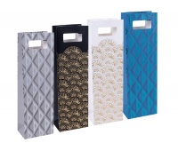 Torebka na alkohol DONAU HOME, laminowana, 12x41,5x8cm, całoroczna, z rączką, mix wzorów, Torby prezentowe, Koperty i akcesoria do wysyłek