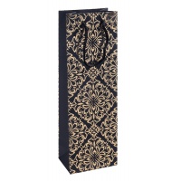 Liquor bag DONAU HOME, laminated, 12x35,5x8cm, all year round, string, mix patterns