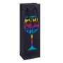 Torebka na alkohol DONAU HOME, laminowana, 12x35,5x8cm, całoroczna, sznurek, mix wzorów, Torby prezentowe, Koperty i akcesoria do wysyłek