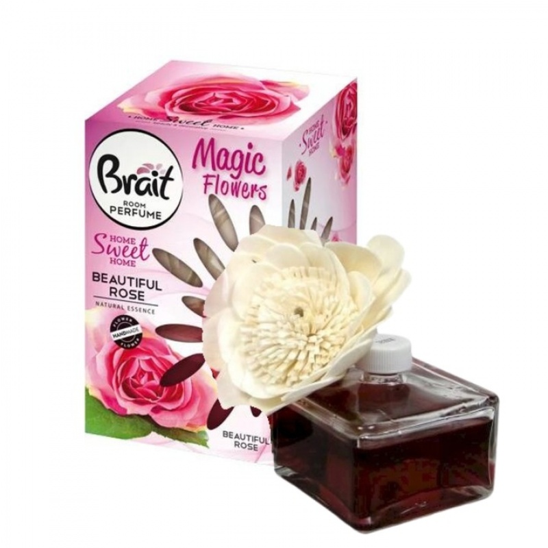 BRAIT MAGIC FLOWER DEKOR.ODŚ.75ML.BEAUTIFUL ROSE, Odświeżacze i dozowniki, Art. higieniczne i dozowniki