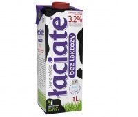 Mleko ŁACIATE, bez laktozy 3,2%, 1 l, krótki termin ważności, Mleka i śmietanki, Artykuły spożywcze