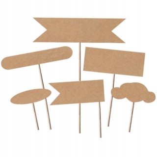 PICKERY FLAGI KRAFT BALLOONS 9szt., Dekoracje, ozdoby, Art. dekoracyjne i prezentowe