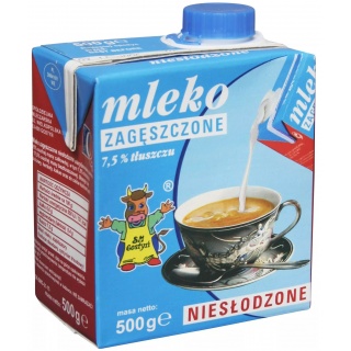 Mleko GOSTYŃ, zagęszczone, niesłodzone, 0,5 l, krótki termin ważności, Mleka i śmietanki, Artykuły spożywcze