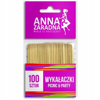 AZ Wykałaczki 100szt, Artykuły jednorazowe, Art. na okazje i przyjęcia