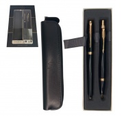 ZESTAW IM BLACK GT PIÓRO + DŁUGOPIS + ETUI