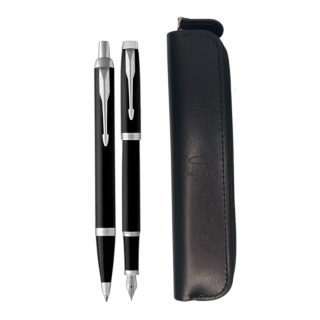 ZESTAW IM BLACK CT PIÓRO + DŁUGOPIS+ETUI, Zestawy, Art. do pisania i korygowania
