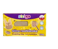 STRIGO GLINA RZEŹBIARSKA NATURALNA 520gr., Masy plastyczne i glinki, Plastyka