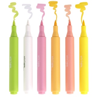 STRIGO MARKER AKRYLOWY BRUSH ZESTAW 3 6KOL., Flamastry, Plastyka