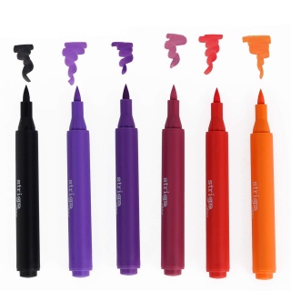 STRIGO MARKER AKRYLOWY BRUSH ZESTAW 7 6KOL., Flamastry, Plastyka