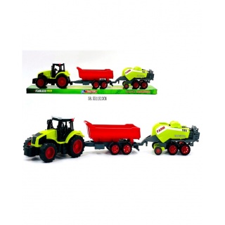 TRAKTOR 2 MASZYNY FASHION ZIELONA KLOSZ 0358, Pojazdy, Zabawki