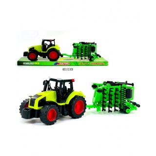 TRAKTOR Z MASZYNĄ FEARLESS ZIELONA KLOSZ 4868, Pojazdy, Zabawki