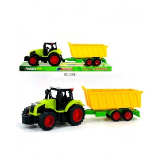 TRAKTOR Z PRZYCZEPĄ ŻÓŁTĄ FEARLESS KLOSZ, Pojazdy, Zabawki