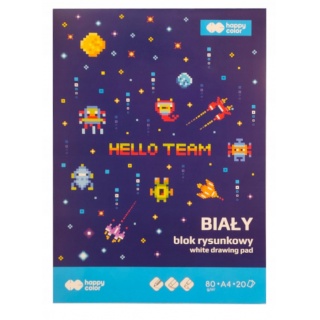 Blok rysunkowy Pixi Planet biały A4 20k., Bloki, Zeszyty i bloki