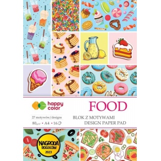 BLOK Z MOTYWAMI FOOD A4 16ark.27 MOTYWÓW, Scrapbooking, Art. kreatywne