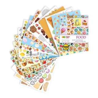 BLOK Z MOTYWAMI FOOD A4 16ark.27 MOTYWÓW, Scrapbooking, Art. kreatywne