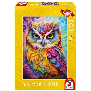 PUZZLE PQ 1000 KOLOROWA SOWA 112975, 1000 elementów, Puzzle