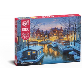 PUZZLE 1000 CHERRYPAZZI AMSTERDAM AT NIGHT 0264, 1000 elementów, Puzzle
