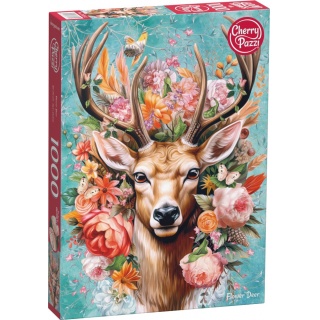 PUZZLE 1000 CHERRYPAZZI FLOWER DEER 30752, 1000 elementów, Puzzle
