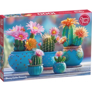 PUZZLE 1000 CHERRYPAZZI BLOOMY CACTUS FIREWORKS, 1000 elementów, Puzzle
