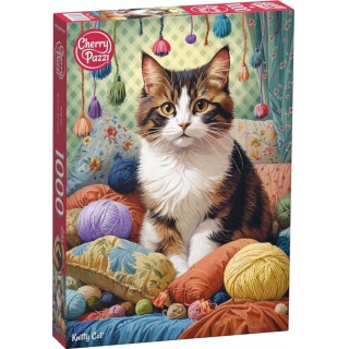 PUZZLE 1000 CHERRYPAZZI KNITTY CAT 31131, 1000 elementów, Puzzle