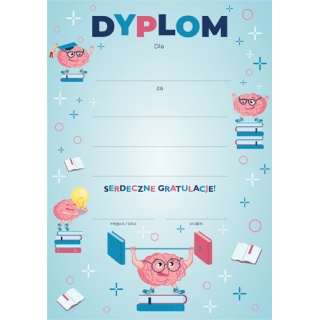 DYPLOM MÓZG /25/, Dyplomy, Galanteria papiernicza