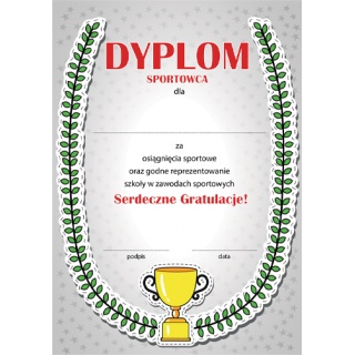 DYPLOM Sportowca #1 /25/, Dyplomy, Galanteria papiernicza