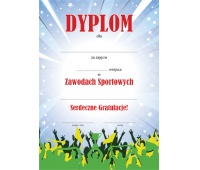 DYPLOM Zawody Sportowe KIBICE /25/, Dyplomy, Galanteria papiernicza