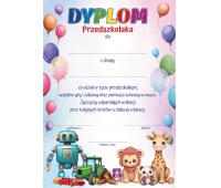 DYPLOM Przedszkolaka ZABAWKI /25/, Dyplomy, Galanteria papiernicza