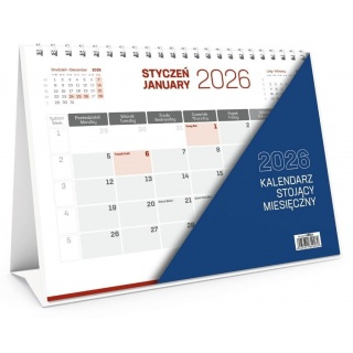 KALENDARZ STOJĄCY MIESIĘCZNY 2026, Biurkowe, Kalendarze