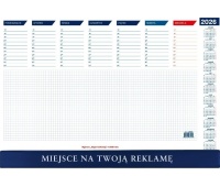 BIUWAR MAŁY Z LISTWĄ 47x32 52K.2026, Biurkowe, Kalendarze