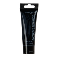 Farba akrylowa KEYROAD, 75ml, tubka, czarna, Plastyka, Artykuły szkolne