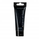 Farba akrylowa KEYROAD, 75ml, tubka, czarna, Plastyka, Artykuły szkolne