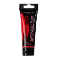 Farba akrylowa KEYROAD, 75ml, tubka, czerwona, Plastyka, Artykuły szkolne