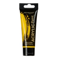 Farba akrylowa KEYROAD, 75ml, tubka, żółta, Plastyka, Artykuły szkolne