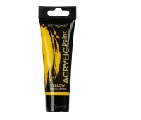 Farba akrylowa KEYROAD, 75ml, tubka, żółta, Plastyka, Artykuły szkolne