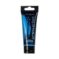 Farba akrylowa KEYROAD, metaliczna, 75ml, tubka, niebieska, Plastyka, Artykuły szkolne