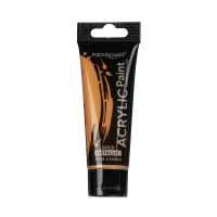 Farba akrylowa KEYROAD, metaliczna, 75ml, tubka, złota, Plastyka, Artykuły szkolne