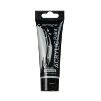 Farba akrylowa KEYROAD, metaliczna, 75ml, tubka, srebrna, Plastyka, Artykuły szkolne