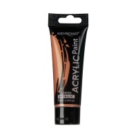 Farba akrylowa KEYROAD, metaliczna, 75ml, tubka, miedziana, Plastyka, Artykuły szkolne