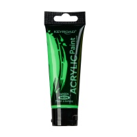 Farba akrylowa KEYROAD, neonowa, 75ml, tubka, zielona, Plastyka, Artykuły szkolne