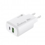 Ładowarka MEDIARANGE 25W, szybkie ładowanie, 1xUSB-C + 1xUSB-A, biały, Złącza i adaptery, Akcesoria komputerowe
